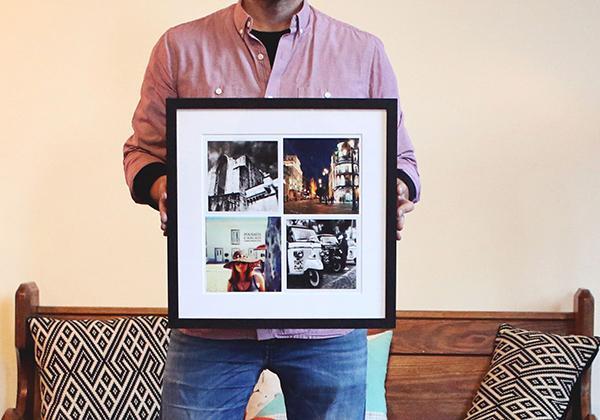 Square Collage Framed Print